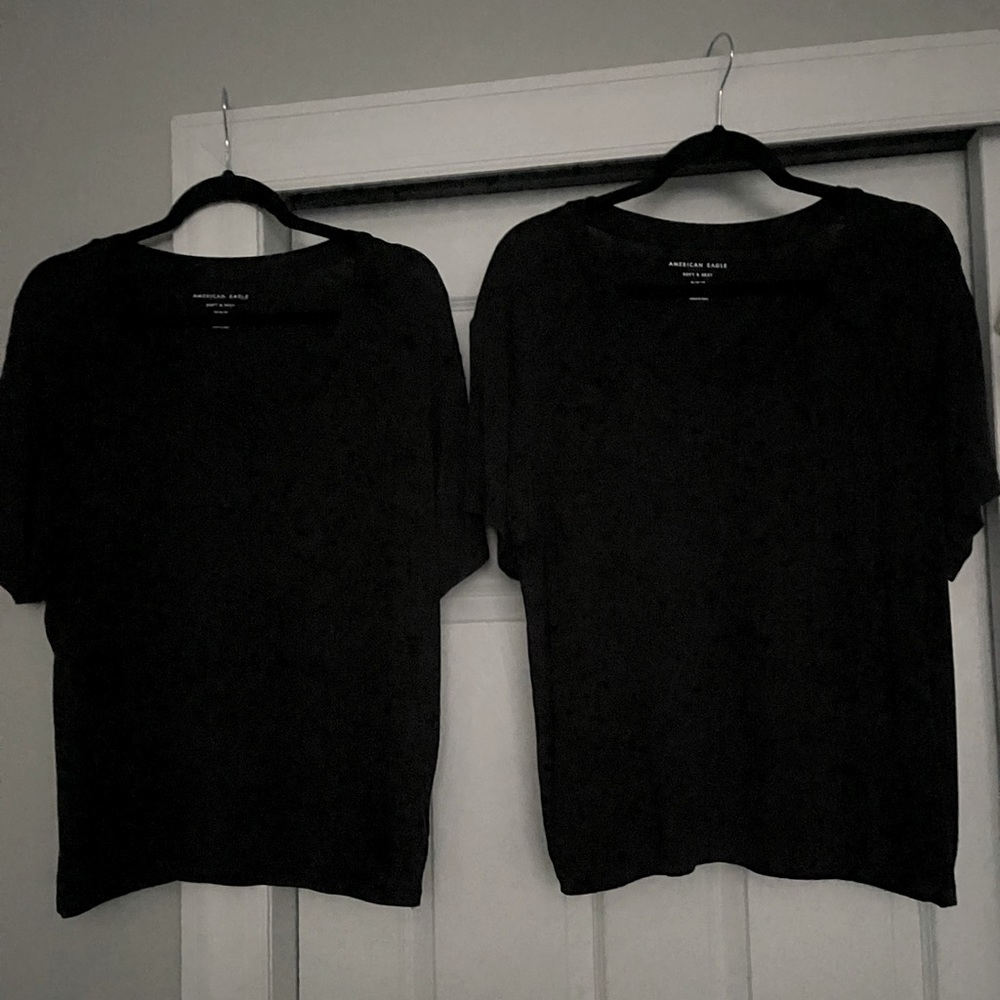2 black Soft and Sexy woman’s Tees…Medium